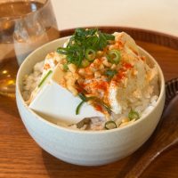 究極の節約！これ一杯で満足「たぬき豆腐丼」