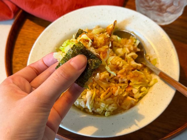 海苔で巻く