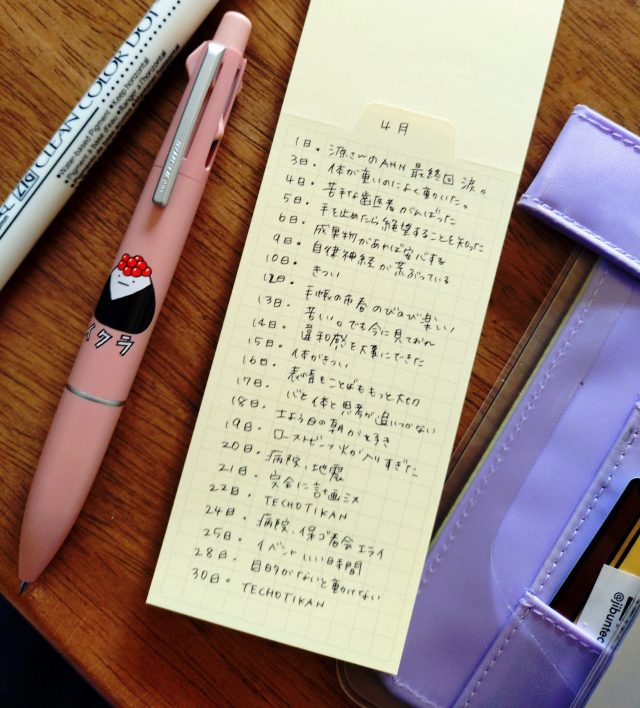 無印良品の「書きこめるしおり インデックス付」