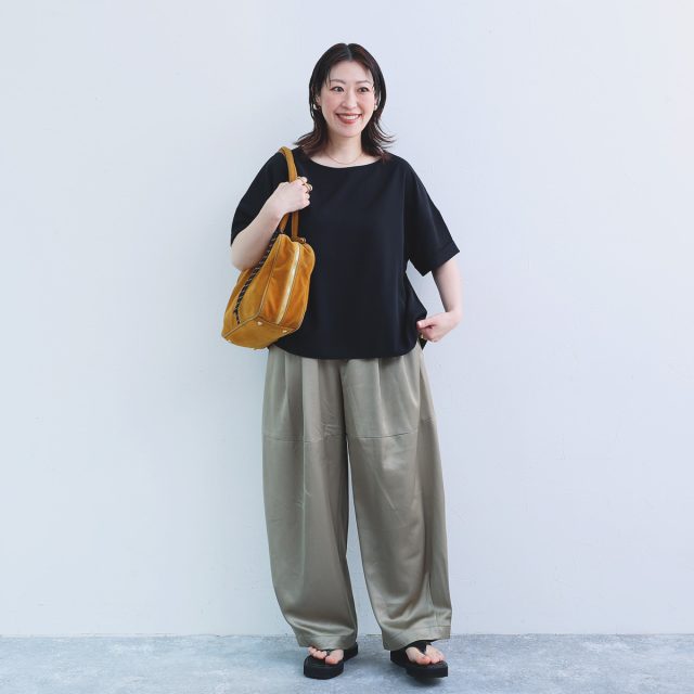 洗えてシワになりにくい 着回しの効く Tシャツブラウス 接触冷感 吸水速乾