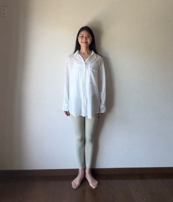 真っすぐに立つ姿勢