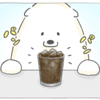 【四コマ漫画】vol.207｜パンパンすぎる！氷たっぷりアイスコーヒー