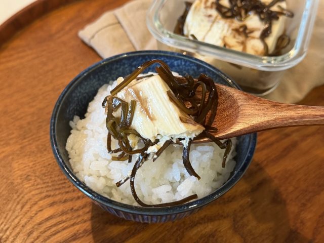 豆腐の塩昆布漬け
