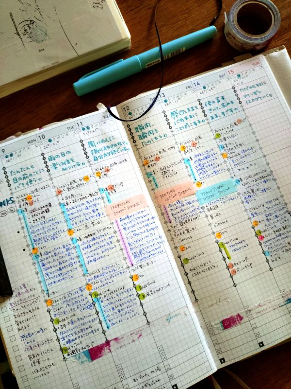 ぎっしり書かれた手帳
