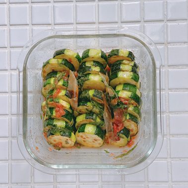 焼きズッキーニの梅しそ浸し