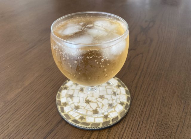 梅シロップ炭酸割り