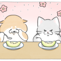 【四コマ漫画】vol.210｜今季初のメロン！最後まで味わい尽くす方法とは？