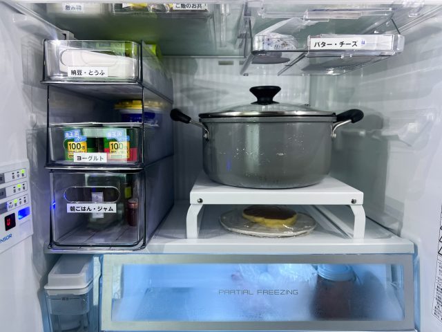 整理された冷蔵庫内