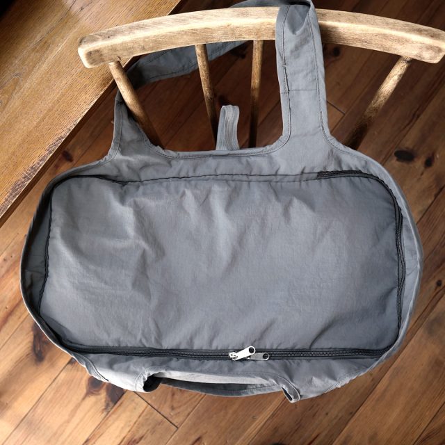 ファスナー蓋ですっきり 買い物カゴバッグ 保冷エコバッグ