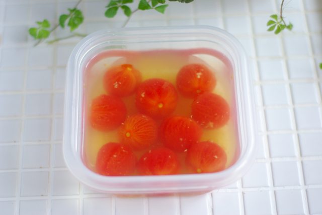 プチトマトの出汁浸し