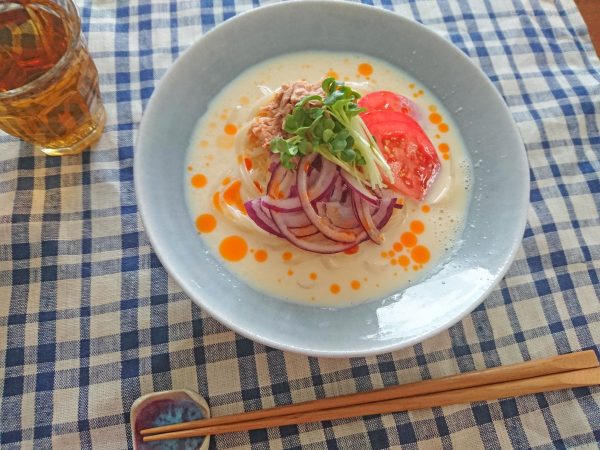 ピリ辛冷やし豆乳うどん