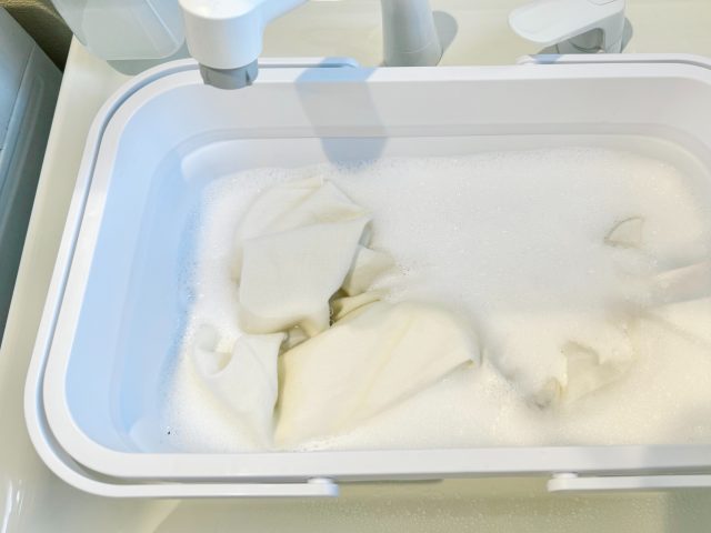 黄ばみのつけ置き