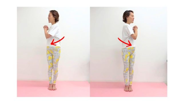 立った状態で腰を回すストレッチ