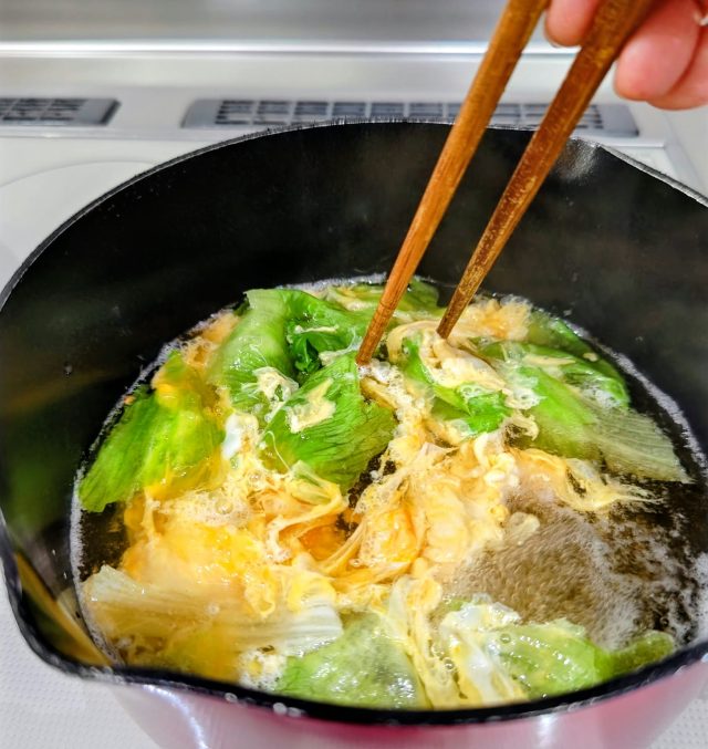 レタスたまごスープ